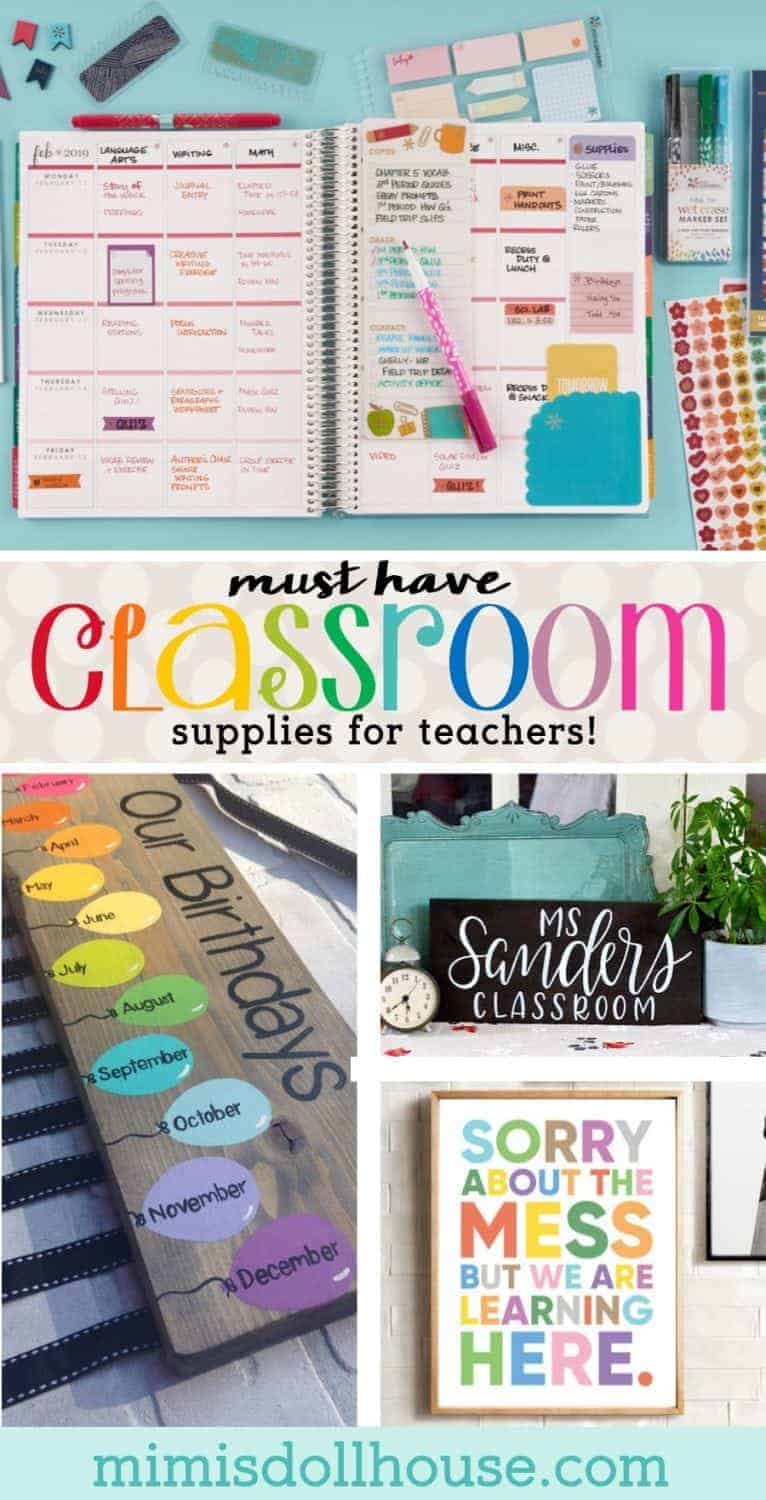 Back to School: Must Have Classroom Supplies for Teachers. Whether you are a new teacher or a veteran teacher, there are some things you just gotta have for back to school!! I'm sharing some back to school must haves and classroom supplies for teachers. Looking for the perfect teacher gift? Be sure to check out these back to school hacks, free printables for teachers, and school lunch ideas.