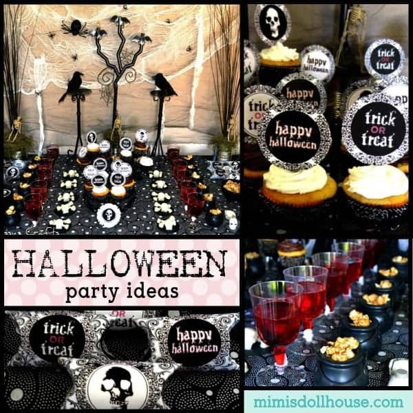 Halloween Party: Gothic Halloween.  Need some Halloween Party inspiration?  Be sure to also check out these Halloween food ideas, candy corn Halloween party, DIY Halloween costumes and grab some FREE cute Halloween printables! 