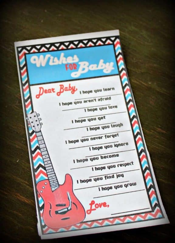 Throwing a baby shower? How about having a rocking good time with this rock & roll baby shower. This rock n roll shower is full of rock party ideas. #rock #rockabye #babyshower #baby #diy #party #parties #partyideas