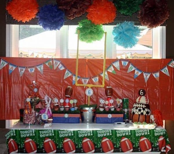 Looking for ideas for your little boy's birthday? This sports party is full of awesome ideas for a birthday party for boys. Ideas for a baseball party, soccer party, football party, basketball party and more! #sportsparty #birthdayforboys #party #partyideas #kids #birthday #parties