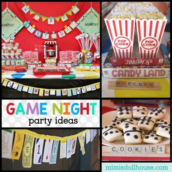 game night birthday party decorations