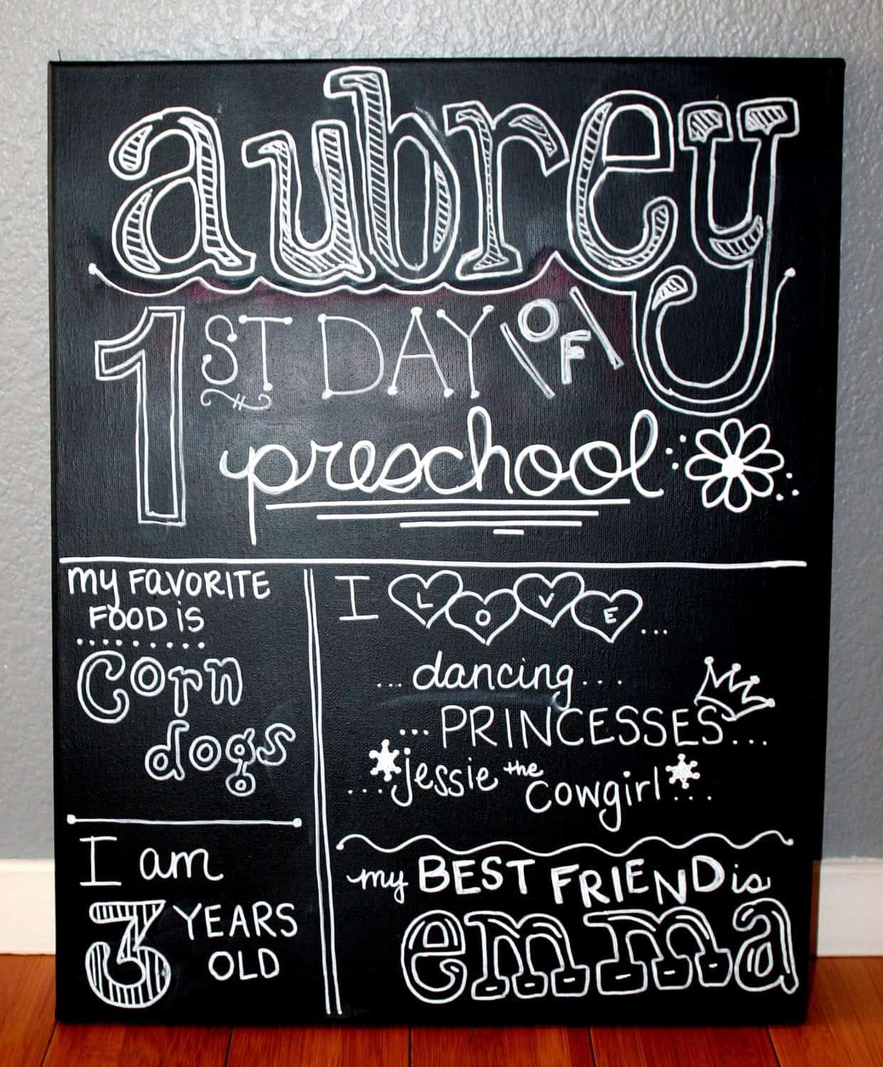 DIY First Day of School Chalkboard Signs