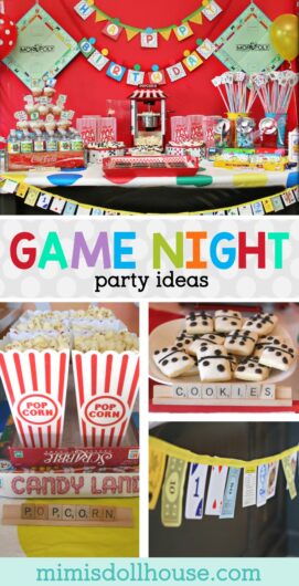 game night party ideas and food for a game night party