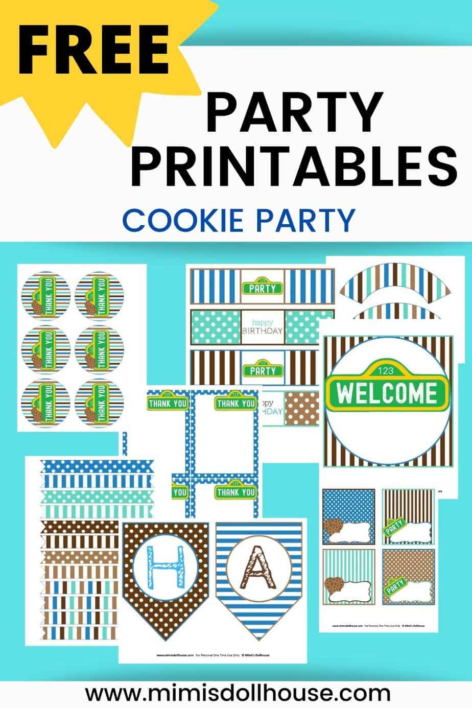 Fun Cookie Monster Party Ideas + FREE Printables - Mimi's Dollhouse