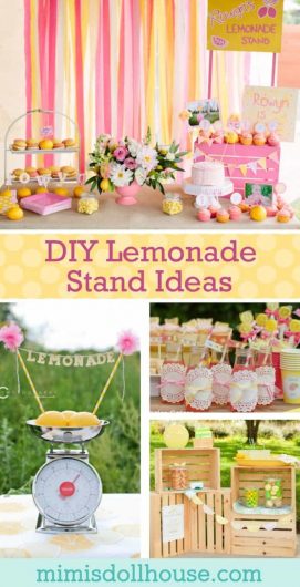 Looking for DIY Lemonade Stand Ideas? Throwing a Lemonade themed party? These Lemonade Stands are sure to inspire your next party. Birthday party ideas, first birthday ideas, spring party ideas and more!!! #lemonadestand #birthdayparty