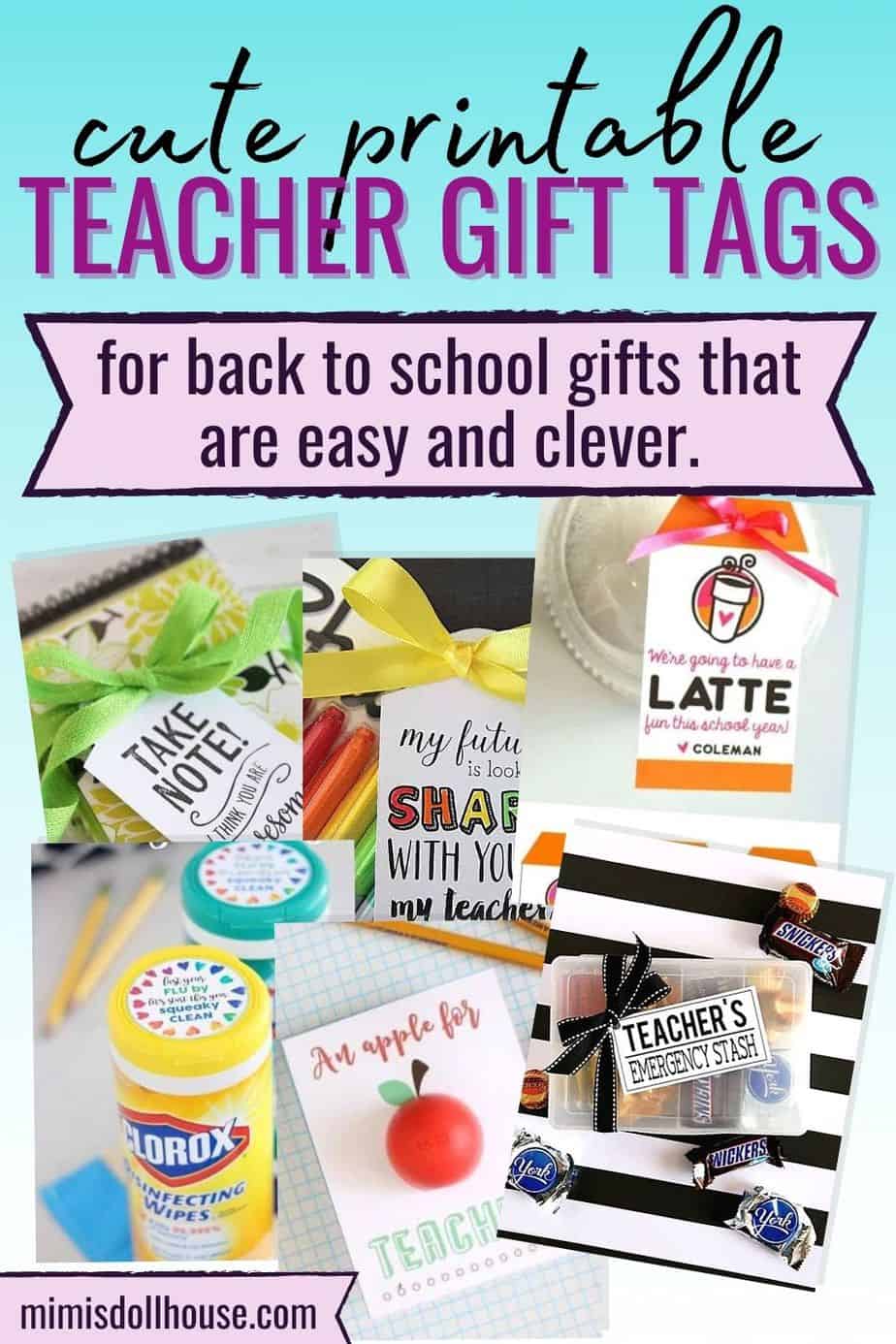 Best Teacher Gift Ideas with FREE Printables - Mimi's Dollhouse