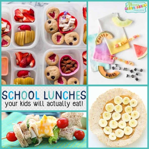 Back to School: School Lunches Your Kids Will Actually Eat. Need some quick and easy back to school lunches for your kids? Do you have a picky eater or need some non sandwich options?  We have rounded up the best lunch ideas to share today! Be sure to check out all our lunch box ideas!  Also spend some time with our back to school hacks and back to school teacher gifts.