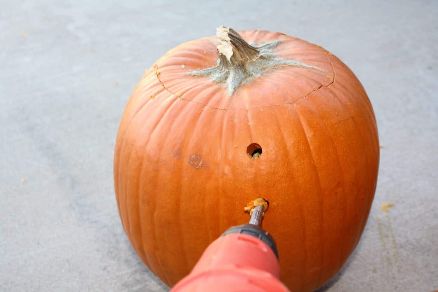 Halloween Pumpkin Carving: Drill Meet Pumpkin, Pumpkin, Drill! | Mimi's ...