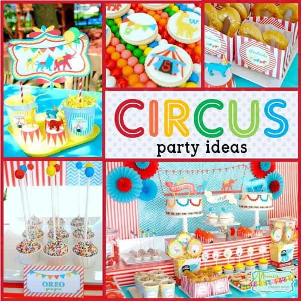 Circus Party: Come one, come all to the Birthday Circus.  Step right up for a Birthday Circus Party!  Be sure to check out all our Circus Party Ideas!! #circus #party #partyideas #parties #birthday #kids
