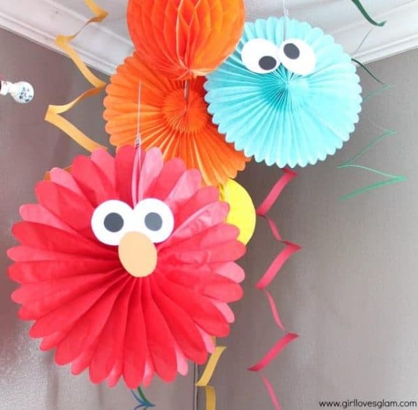 Sesame Street Party: Harper's Pretty Elmo Party-Mimi's Dollhouse