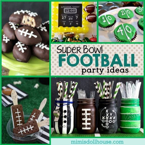 Super Bowl Party: Football Party Ideas.  Whether you are throwing a Super Bowl Party, a tailgate party or a football themed birthday party, we have some awesome football party ideas for you!  Get ready for the big game with some awesome football party treats and football party decorations.