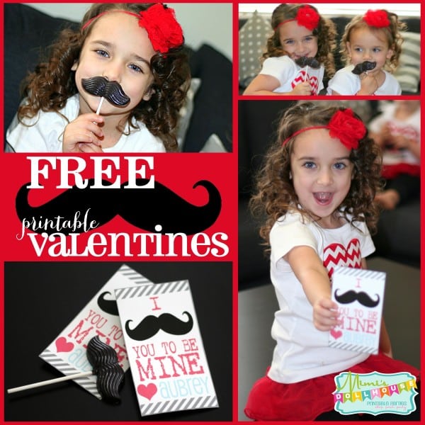 Valentine's Day: Mustache Printables-Mimi's Dollhouse