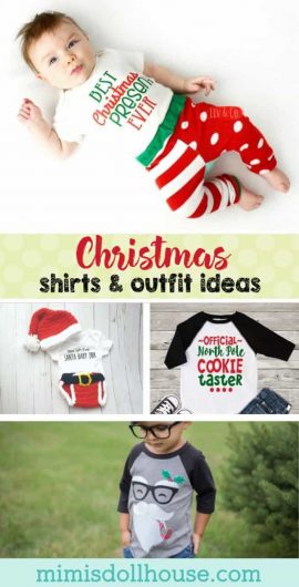 Christmas: Christmas Clothes Ideas for Kids.  Need some kids' Christmas clothes ideas? Nothing says Merry Christmas like an adorable little Christmas t-shirt. #christmas #holiday #Christmasphotos #kids #clothes #custom