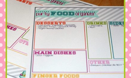 Party Planning: FREE Party Menu Organizer