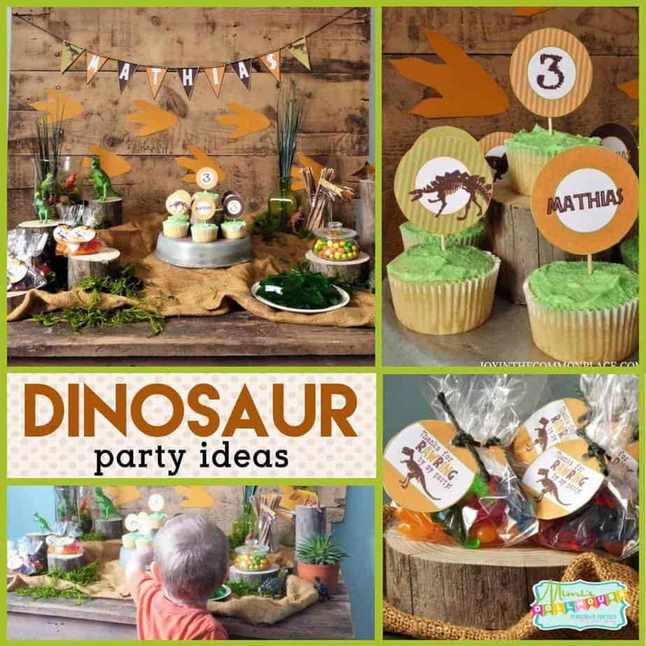 Rustic Dinosaur Birthday Party Decorations - Mimi's Dollhouse