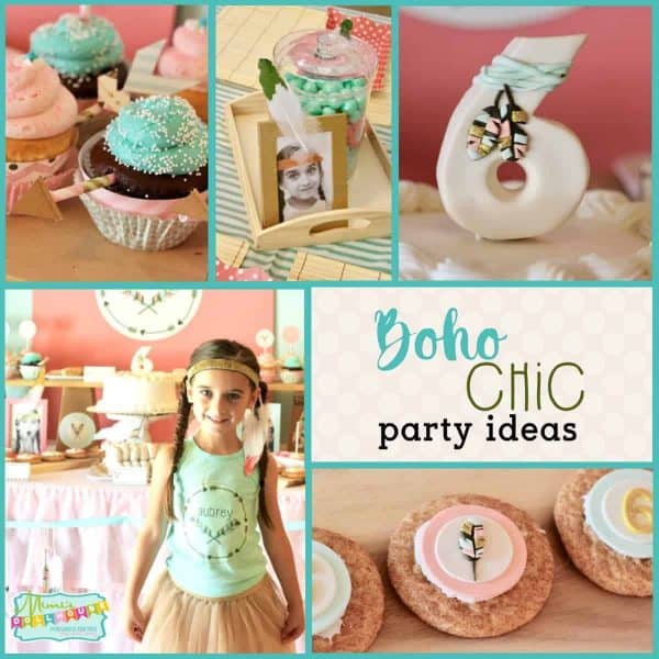Celebrate your little one with bohemina arrows, gold and pretty mints and corals. This adorable Boho Chic birthday party is so fun and feminine. It is sure to be a hit with your little girl. Check out all the boho chic party details and ideas.
