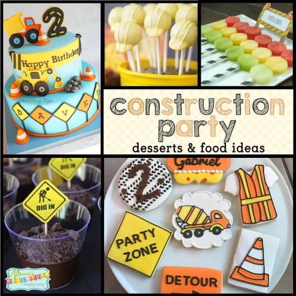 Construction Party: Construction Birthday Party Desserts & Food Ideas.  Have a little guy or gal who loves Dirt Movers and Tools?  If you are going to throw a construction birthday party, you need some amazing construction birthday party desserts!  Check out this construction party, this construction birthday party, and all of our construction party ideas.