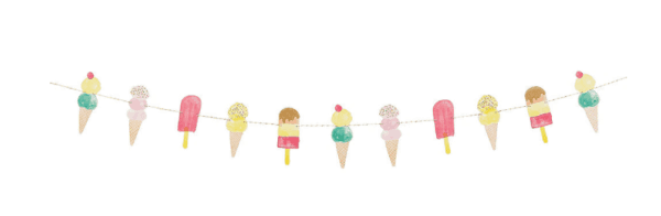 garland for an ice cream party