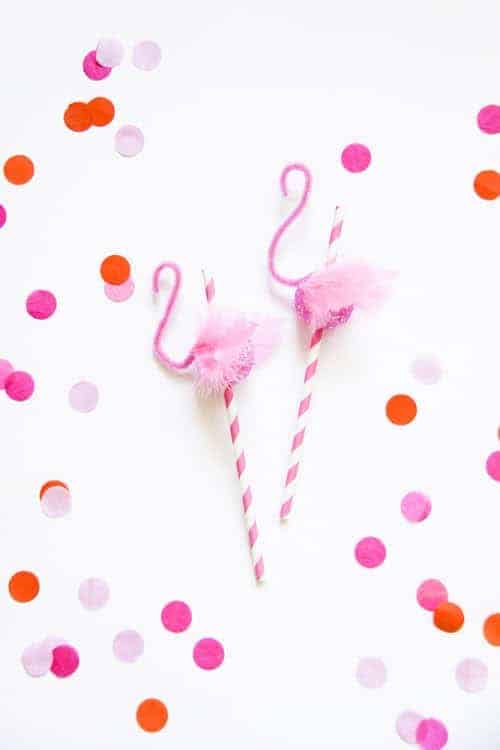 How To Make Cute Pink Flamingo Straws Easily - My Humble Home and