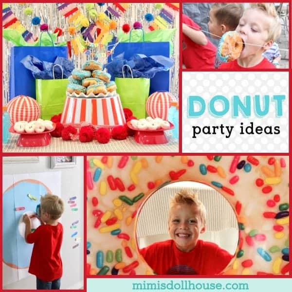 Donut Birthday Party: It's Doughnut Time!  Want a fun birthday party idea that your kids are going to go nuts over? Throw a donut birthday party. It's easy and fun and delicious! Looking for donut party ideas?  #parties #kidbirthdays #birthdays #donuts #holiday #donutparty
