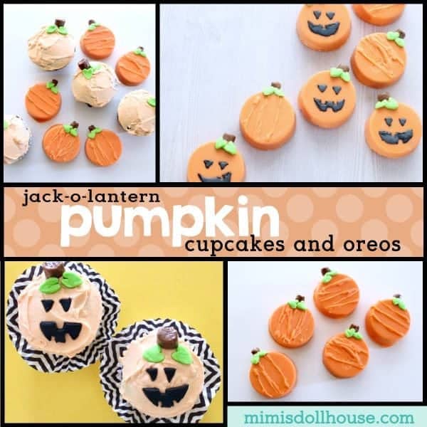 DIY Pumpkin Oreos and Pumpkin Cupcakes for Halloween. If you are feeling festive for fall or want to get your Halloween on, pumpkin Oreos and pumpkin cupcakes are an easy treat to whip up at home with your kids!! #halloween #pumpkin #autumn #fall #parties #baking #diy #kids #birthdays