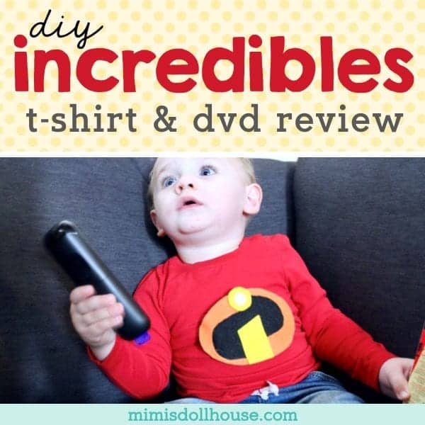 Incredibles 2: Incredibles Shirt Tutorial & Blu-Ray Review.  Throwing an Incredibles 2 viewing Party or just want to celebrate your little incredible fan?  This easy DIY Incredibles shirt tutorial is is the perfect compliment to this adorable Incredibles 2 movie!!  #pixar #diy #incredibles #parties #craft #kidbirthday