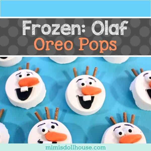 Frozen Party: DIY Olaf Oreos Tutorial.  Everybody's favorite snowman is the perfect party treat.  Check out these easy to DIY Olaf Oreos.  You little Ice Princess will love eating these delicious Frozen treat at her Frozen birthday party. #party #frozen #olaf #partyideas #parties #princessparty #frozenparty #kids #birthday #birthdayparty