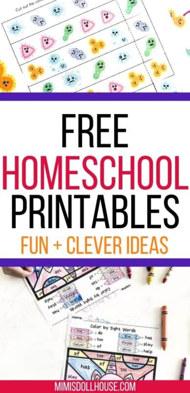 Free Printables for Homeschool - Mimi's Dollhouse