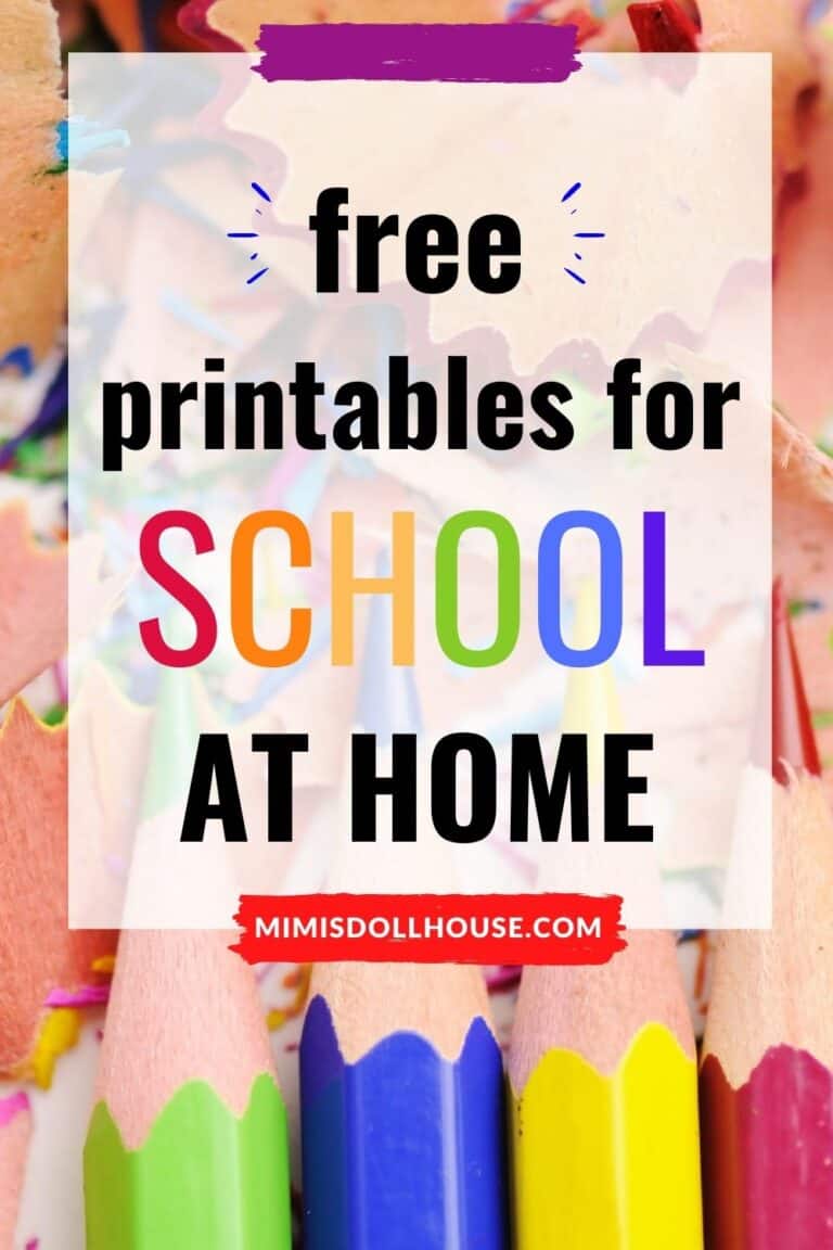 Free Printables for Homeschool - Mimi's Dollhouse