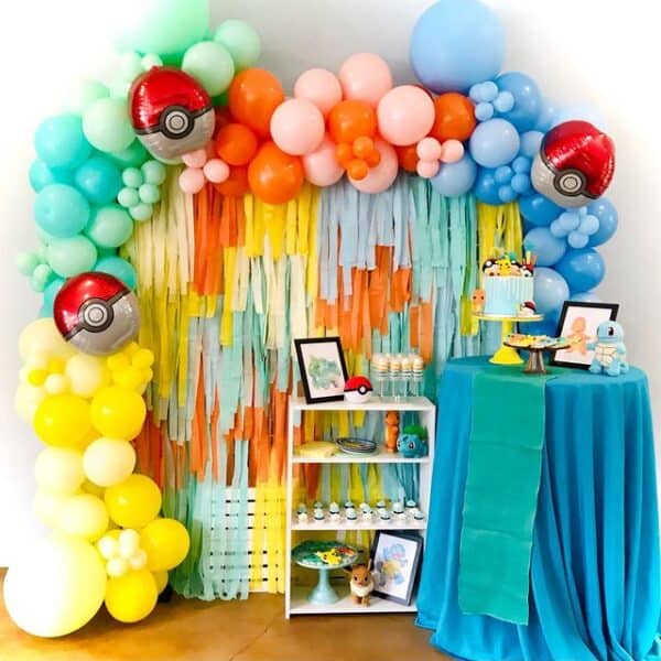 Pokémon Birthday party decoration by premierepartydeco.com